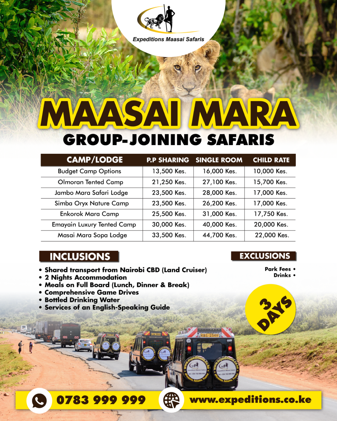 3 Days Maasai Mara Group Joining Safaris, 2021 wildebeest migration safari deals