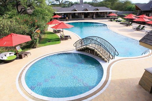 A photo of the beautiful swimming pool at the Enashipai Resort & Spa in Naivasha