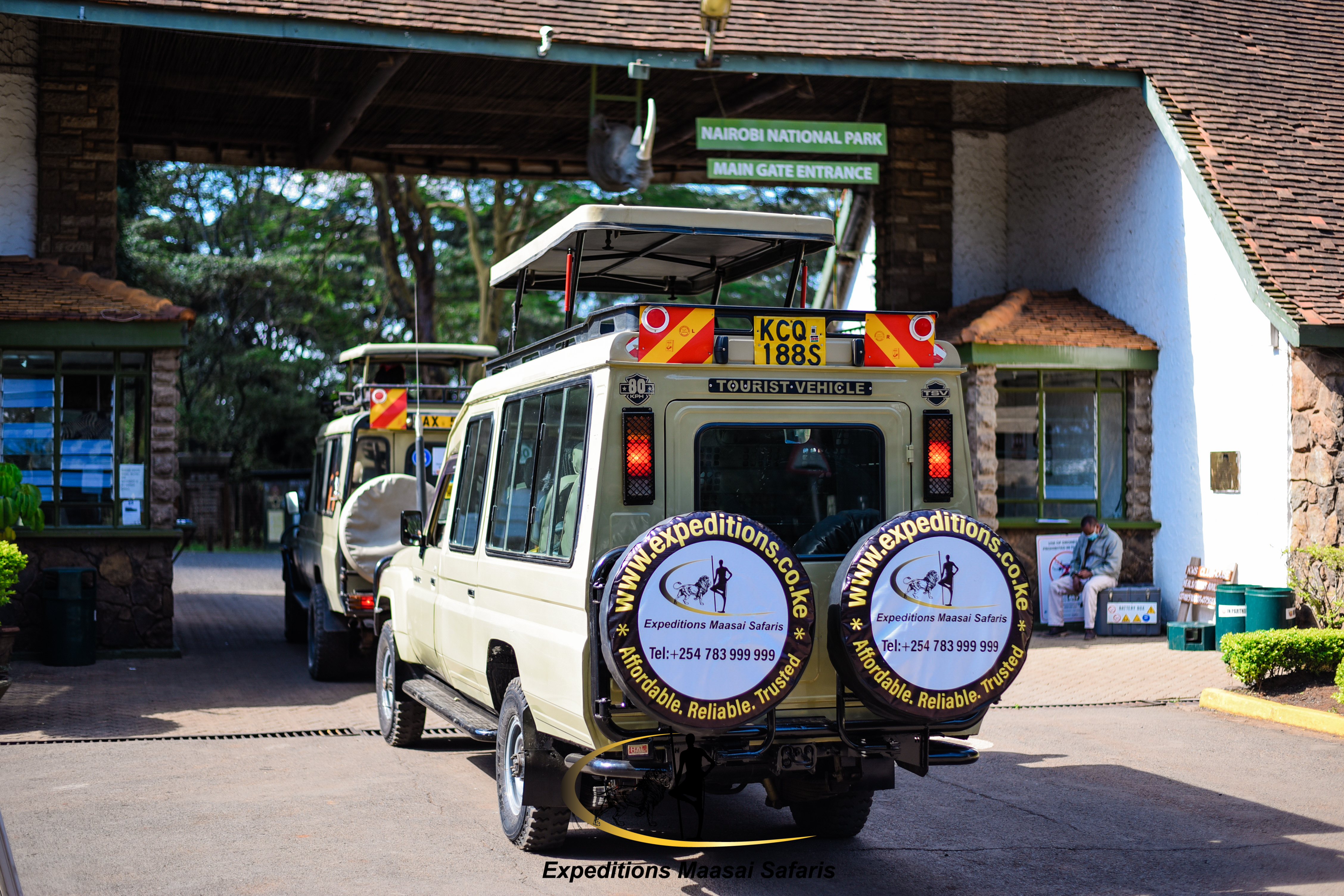 A cruiser at the entrance of Nairobi National Park