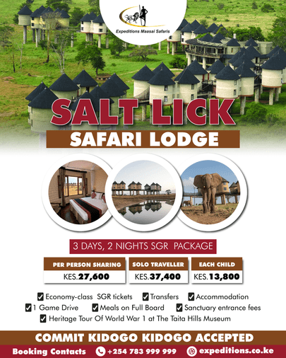 Salt Lick Safari Lodge SGR package prices
